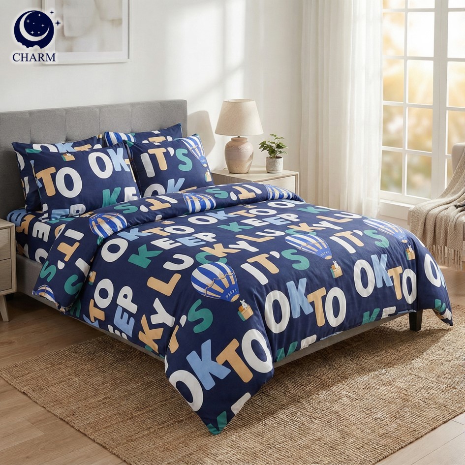 ชุดผ้าปูที่นอน 3.5 ฟุต 3 ชิ้น CHARM สี HAPPY BALLOON คอลเลคชั่น DREAMY_1